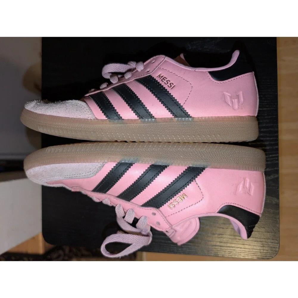 Adidas Samba Messi Youth Shoes Pink/Black/Gum JP7844 Youth Size 5.5 Kids Soccer